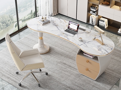 Light Luxury Desk and Chair model