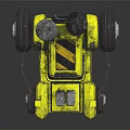 Yellow Electric Toy Car With Large Wheels And Antenna Fun Design