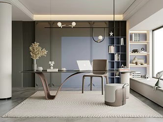 Modern study 3d model