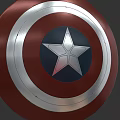 Inflatable Captain America Shield Decorative Prop With Red Silver Blue Star Design