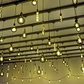 Chandelier hanging lamp indoor lamp bulb star lamp atmosphere lamp color LED lamp landscape lamp breathing lamp 3d model