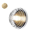 Modern Metallic Wall Lamp With Silver And Gold Spiral Design For Interior Decor