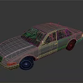 Silver Classic Sedan With Shiny Body And Black Wheels On Gray Background