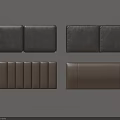 Leather Headboards With Dark Light Colors And Panel Striped Designs For Modern Interior