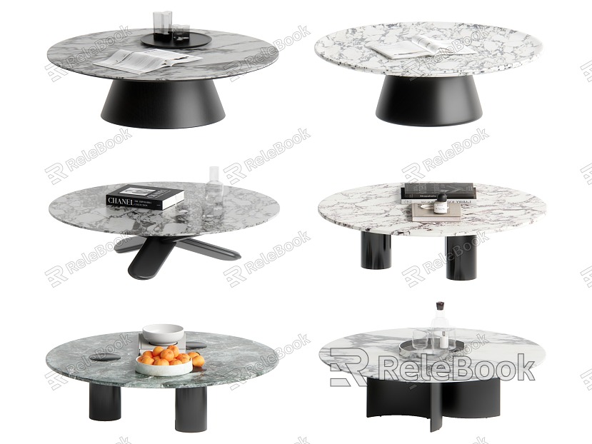 Modern coffee table round coffee table model