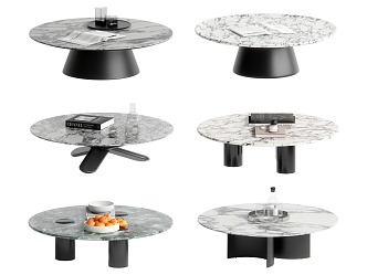 Modern coffee table round coffee table 3d model