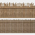 Decorative Bamboo Partition Design With Vertical Wooden Slats For Home Decor