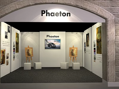 Modern Gallery Art Gallery Display Space 3d model