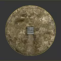 Small Wooden Shed Positioned On Circular Earth Mound With Rough Ground Surface