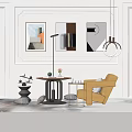 Modern Single Sofa Lazy Sofa 3d model