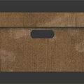 Clothing Storage Cardboard Box With Brown Material And Orange Label Handle
