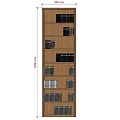Wooden Decorative Cabinet With Multi Layer Storage Shelves And Organized Compartments