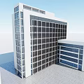Modern Office Building With Glass Windows Multi Storey Exterior And Geometric Structure