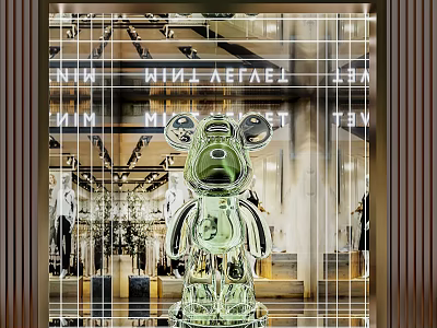 Modern Window Bears 3d model