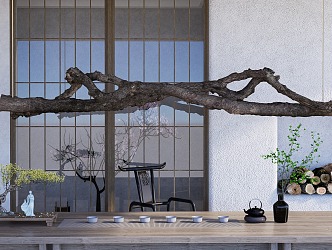 New Chinese-style Hanging Ornaments Branch Sculpture Ornaments Dead Branch Ornaments Wood Dead Wood Decorative Sculptures 3d model