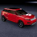 Red Modern SUV With Sleek Exterior And Black Alloy Wheels Design