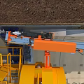 Industrial Tunnel Boring Machine With Cylindrical Structure And Internal Yellow Machinery For Underground Construction