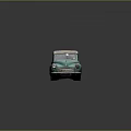 Vintage Green Convertible Car With Canvas Top And Classic Design Elements