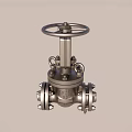 Stainless Steel Industrial Valve With Metal Handwheel And Flange Connections For Pipeline Systems