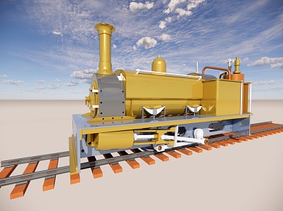 narrow gauge gas locomotive 3d model