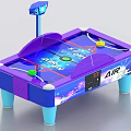 Commercial Purple Blue Air Hockey Table with Scoreboard LED Lighting and Sturdy Table Legs