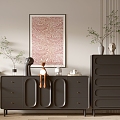 Black Cabinet Whole Cabinet Sideboard Cabinet Balcony Cabinet Locker Entrance Cabinet 3d model