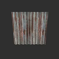 Industrial Style Corrugated Rusted Metal Light Panel With Blue Gray Tone