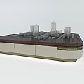 Advanced Commercial Equipment Showcasing City Architectural Models On Display Platforms 3d model