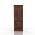 European-style solid wood door 3d model