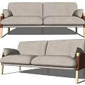 Nordic double sofa 3d model