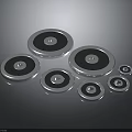 Industrial Circular Equipment In Multiple Sizes With Black Center And White Edge