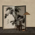 New Chinese Style Screen Partition 3d model