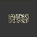Scenic Natural Landscape With Gray And White Irregular Shiny Stones On Gray Background