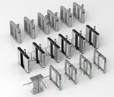 Public Facilities Security Access Control Turnstiles With Different Types And Designs 3d model