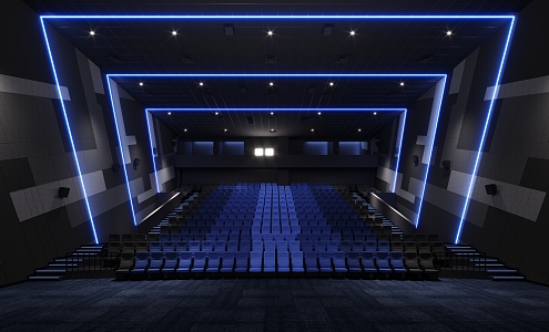 Modern Cinema Hall 3d model