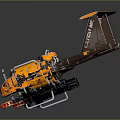 Orange Biplane Passenger Aircraft Model With Unique Design And Retro Features