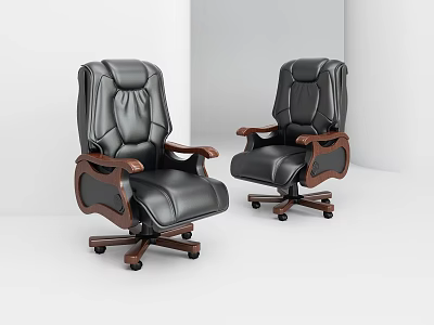 Solid Wood Executive Chair Boss Chair Office Chair Leadership Chair 3d model