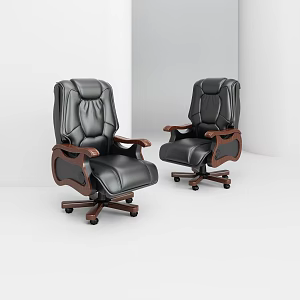 Solid Wood Executive Chair Boss Chair Office Chair Leadership Chair 3d model