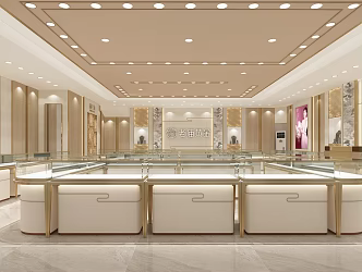 New Chinese Jewelry Store Old Temple 3d model