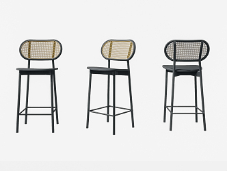 Modern Bar Chair Leisure Chair 3d model