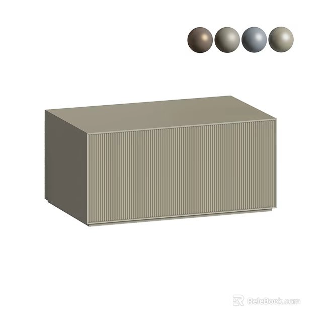 Modern Gray Washbasin Design With Vertical Stripes And Color Options 3d model 