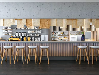 Modern Cafe Bar 3d model