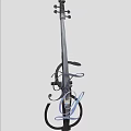 Unique Artistic Musical Instrument With Curved Lines And Vibrant Art Supplies Themed Details