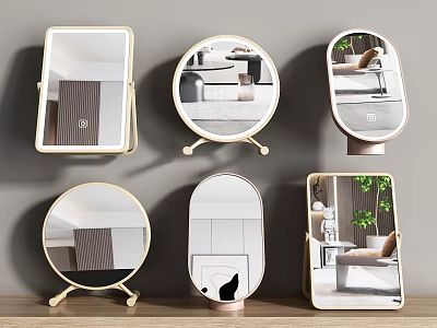 Different Shaped Mirrors For Home Decor 3d model