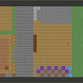 Minecraft Style Multi Level House With Yellow Roof Gray Base And Orange Accents