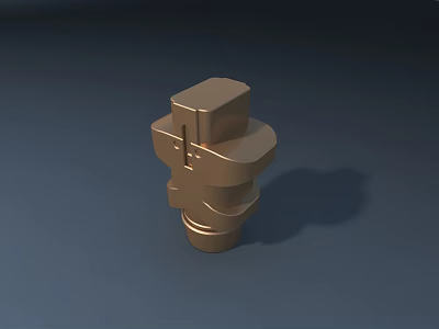 Golden Road Infrastructure Bolt Connector 3D Model for Traffic Construction Projects 3d model