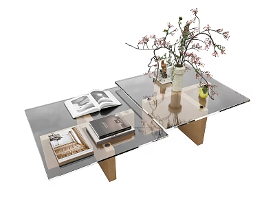 glass coffee table 3d model