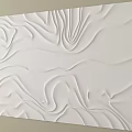 White Decorative Background Wall With Wavy 3D Textured Surface Design 3d model