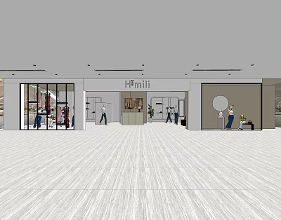 Modern Clothing Store 3d model