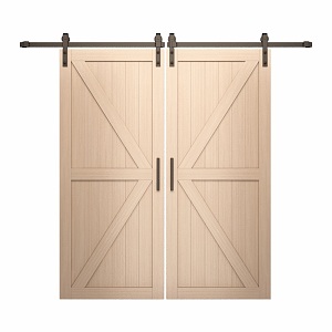 Wooden door warehouse door industrial wind 3d model